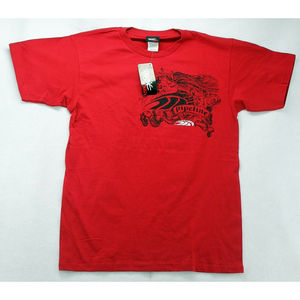 PIPELINE Red Surf Wave Shirt Retro Graphics North Shore Surfing Tee T Cotton